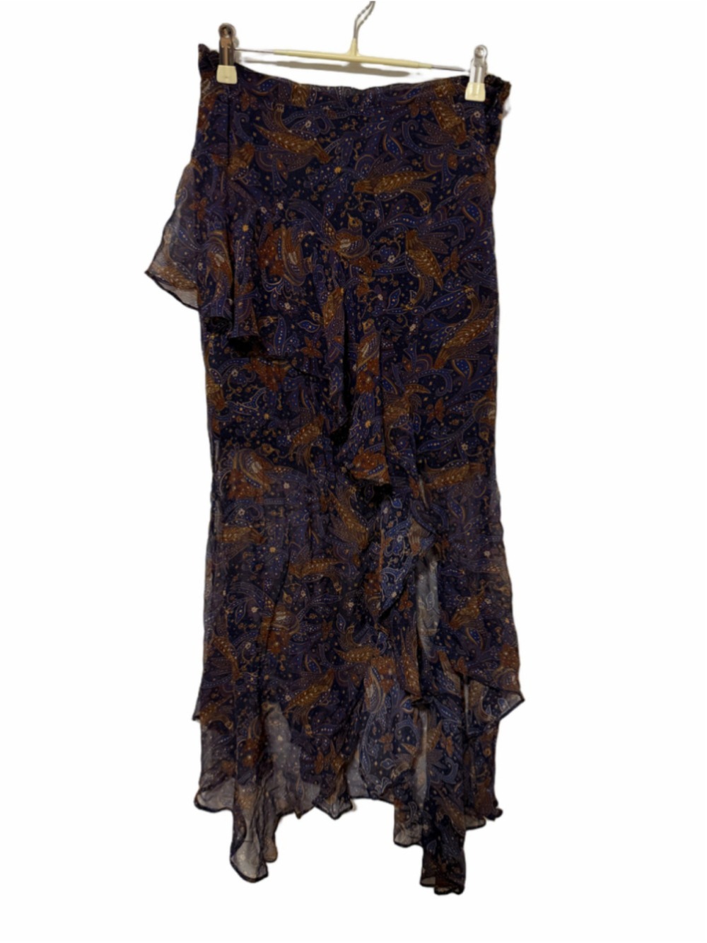 Veronica Beard Trixie Silk Floral Asymmetrical Midi Skirt Women’s Size 4 - Picture 3 of 7